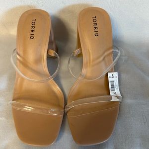 Torrid clear strappy sandal heels